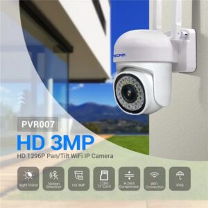 Външна безжична IP камера ESCAM, Модел PVR007, FHD, 1080P, H.265, 3 Megapixel, WIFI, Водоустойчива - Image 2